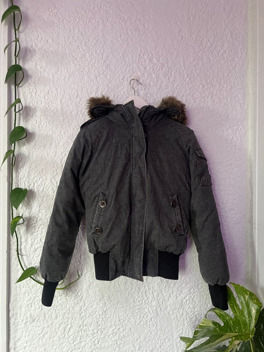 Aritzia Community Charcoal Grey Winter Jacket
